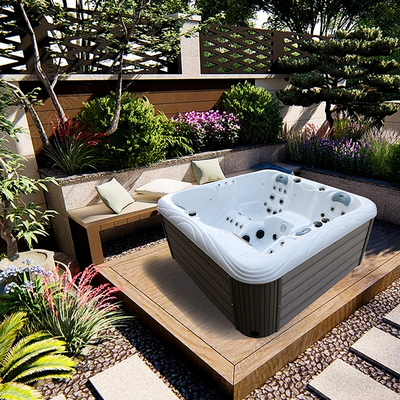 4 zetels Openlucht Doorwekende Hot Tubs Spa Badkuip met Draadloos Bluetooth
