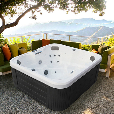 Pearl White 4 Seats Whirlpool Spa Hete Tonnen van de Badkuipenmassage Openlucht
