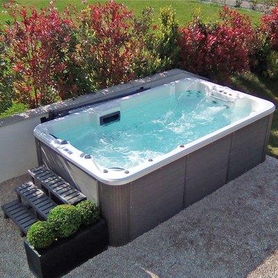 4 meters de Acryl van White Endless Swimming Spa Poolcombo Hete Ton met 6 Zetels