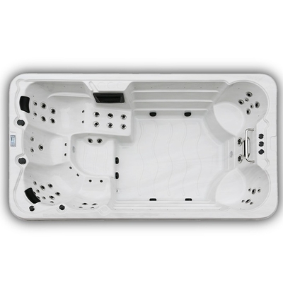 4 meters de Acryl van White Endless Swimming Spa Poolcombo Hete Ton met 6 Zetels