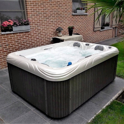 De acryl Openlucht Hete Ton van de Draaikolkmassage met Onderwater LEIDEN Licht