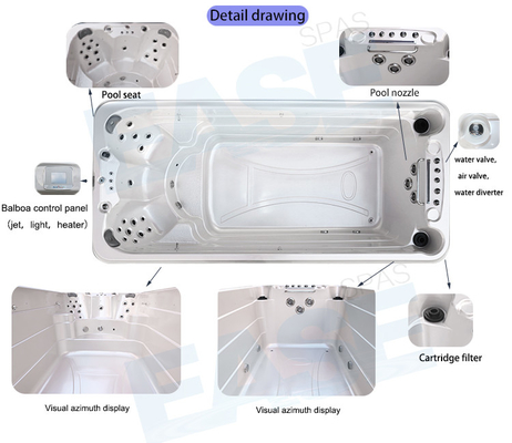 Endless Turbine Swim Spa Voor Jacuzzi 27PCS Totaal Jets