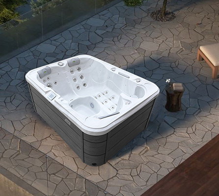 1 lounge 2 zitplaatsen Witte buitenbad Massage badbad Whirlpools