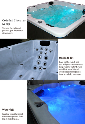 3 zitplaatsen 2 lounges Spa massage bubbelbad 1800L watercapaciteit