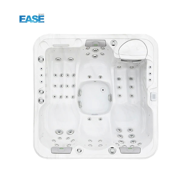 2 lounge 2 zitplaatsen massagebad met acryl schelp in wit marmer en spa capaciteit