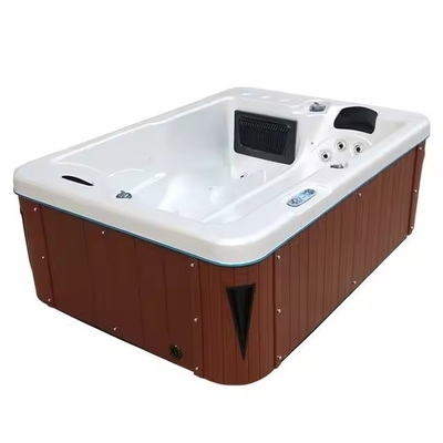 Tuinbad met 2 lounges voor gezin Buitenmassage Spa zwembaden Vrijstaande badkuipen met led lichten