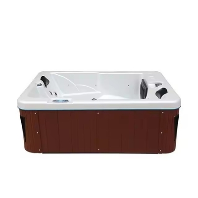 Tuinbad met 2 lounges voor gezin Buitenmassage Spa zwembaden Vrijstaande badkuipen met led lichten