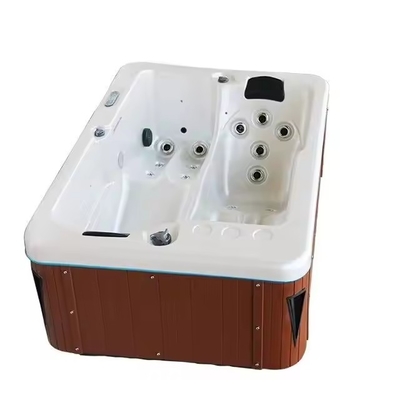 Tuinbad met 2 lounges voor gezin Buitenmassage Spa zwembaden Vrijstaande badkuipen met led lichten