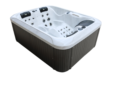 Tuinbad met 2 lounges voor gezin Buitenmassage Spa zwembaden Vrijstaande badkuipen met led lichten