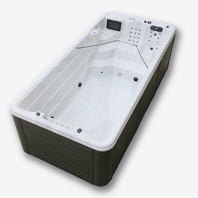 Luxe eindeloze zwembad voor tuin Whirlpool Spa bad met air jets Zwem Spa voor buiten