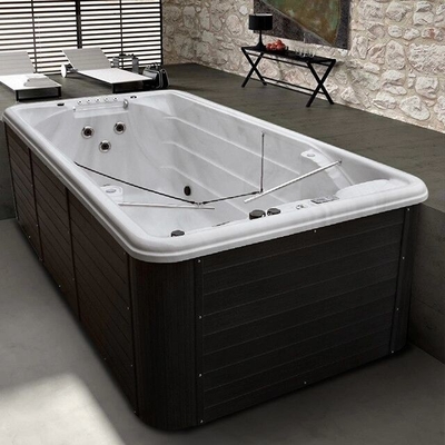 Luxe eindeloze zwembad voor tuin Whirlpool Spa bad met air jets Zwem Spa voor buiten