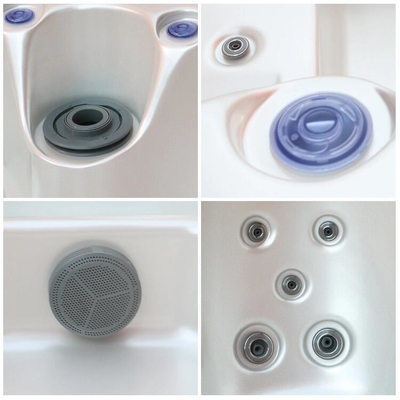Luxe buitenbaden voor 5 personen met Whirlpool Massage Acrylbad met Bluetooth-luidspreker