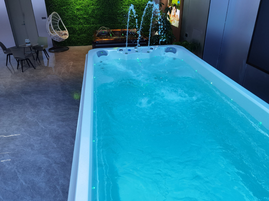 Buiten zwembad vrijstaand voor tuin 5 meter eindeloos zwembad spa bubbelbad met massagefunctie