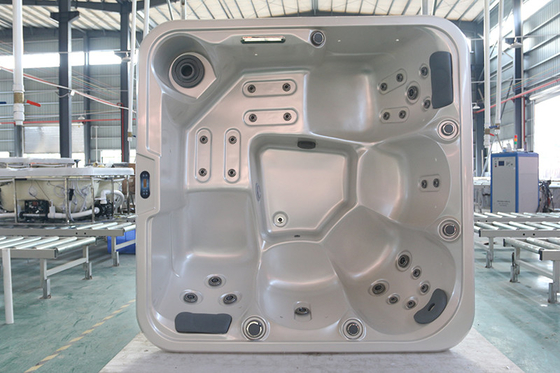 Witte 5 personen Acryl hoek LED licht Hydrotherapie Hot Tub E-371S