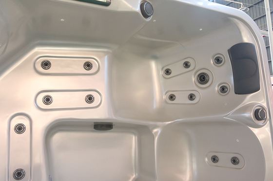 Witte 5 personen Acryl hoek LED licht Hydrotherapie Hot Tub E-371S