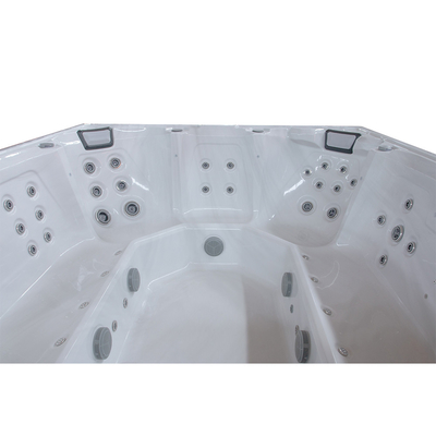 Ergonomische acrylische whirlpool voor buiten met zitplaatsen voor 8 personen met oceaangolfschaal