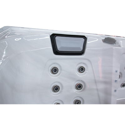 Ergonomische acrylische whirlpool voor buiten met zitplaatsen voor 8 personen met oceaangolfschaal