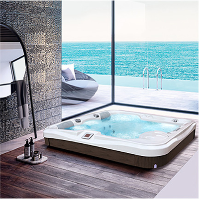 Acrylische badkuip met drukverlichting Whirlpool Spa bad met LED-licht