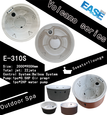 5-6 personen Bluetooth WiFi Ronde Hot Tub Spa Balbao 3kW Verwarmers