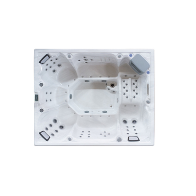 Ergonomische acrylische whirlpool voor buiten met zitplaatsen voor 8 personen met oceaangolfschaal