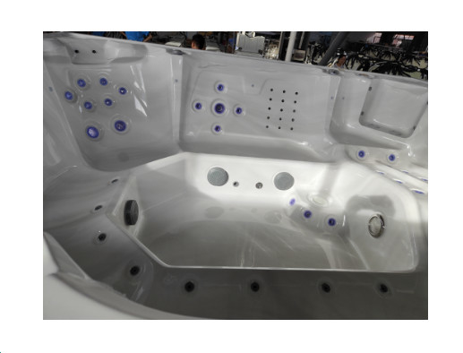 Ocean Wave Pure White Acrylic Rectangle Buitenbad SPA bad