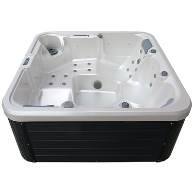 Leuke driepersoons rechthoekige bubbelbad met LED-lichten en 1pc filter