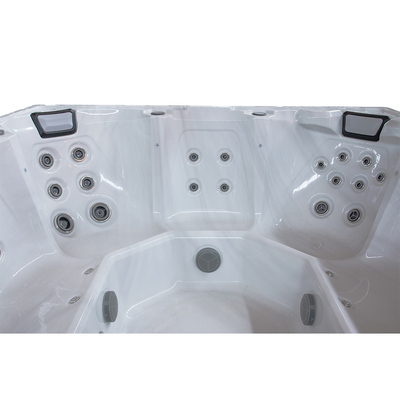 8 personen 600-gallon capaciteit rechthoekige acryl bad met 73 jets en 16 air jets