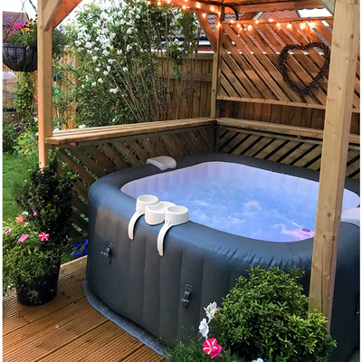 Draagbaar Openluchtbericht Opblaasbare Bathtub Hot Tub Spa met Dekking