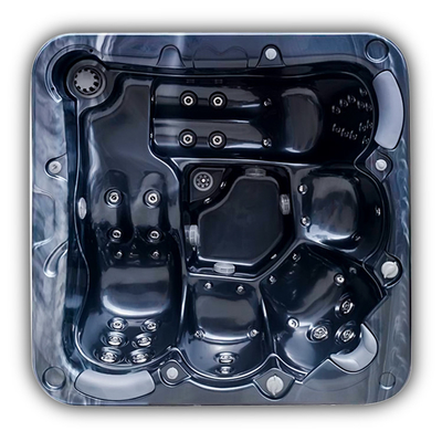 3 zitplaatsen 2 ligstoelen 380 kg American Aristech Hot Tub met hydrotherapie voor thuis spa ontspanning