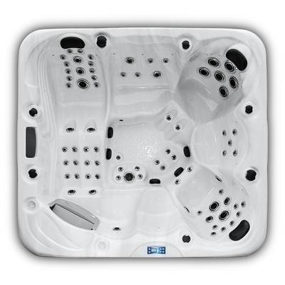De buitengewoon brede Acrylbadkuip van 6 People Spa Hete Tondraaikolken met 93 Stralen