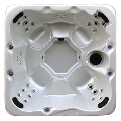 Multifunctie Geleide Lichte Acrylic Spa Massage Hot Tub Outdoor Spa voor 7 Mensen