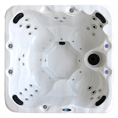 Multifunctie Geleide Lichte Acrylic Spa Massage Hot Tub Outdoor Spa voor 7 Mensen