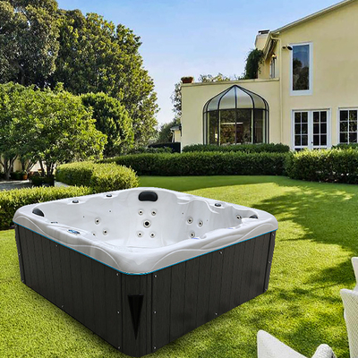 Multifunctie Geleide Lichte Acrylic Spa Massage Hot Tub Outdoor Spa voor 7 Mensen