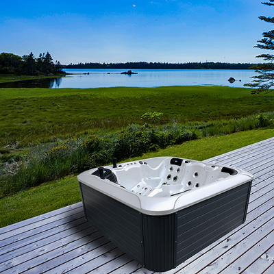 Kleurrijke Geleide Lichte Freestanding Acrylic Outdoor Massage Spa Hete Ton
