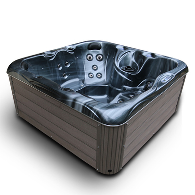 Aangepast 4 Mensen Outdoor Spa Badkuipen Freestanding European Design Spa