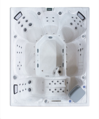 Ocean Wave Pure White Acrylic Rectangle Buitenbad SPA bad
