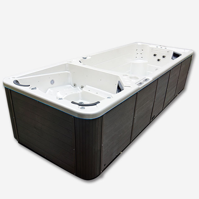 Hete Ton van de luxe de Rechthoekige 10 Person Big Swim Spa Openluchtdraaikolk