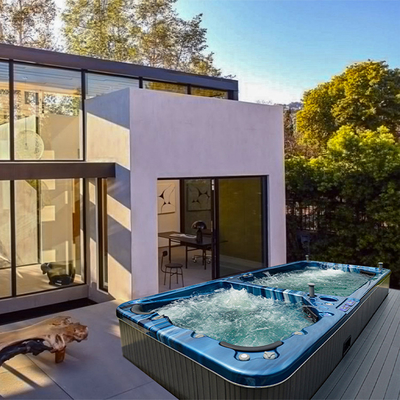 Zwem Kuuroordgoed zwemmen van de de Pool Acrylic Fiberglass Swim Spa Pool van de Poolcontainer het Eindeloze Openlucht Zwembad